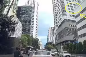 天上掉落1物 機車騎士遭砸慘了 天上掉落1物 機車騎士遭砸慘了