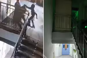 學生樓梯旁打鬧　一碰欄杆出事摔落