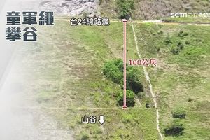 空梅害河谷乾涸…遊客想戲水　竟拿「童軍繩」玩命攀降山谷