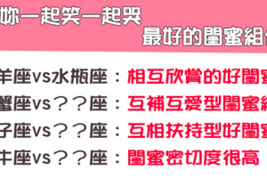 「比情人還甜」委屈難過都陪著你！永遠不離不棄的閨蜜星座組合！