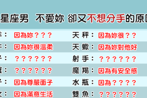 「給不了幸福，卻又不肯放手」！12星座男 不愛妳，但又「離不開妳」的原因！