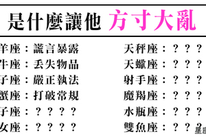 一整個方寸大亂啦！是什麼讓十二星座瞬間手足無措，茫然不已！