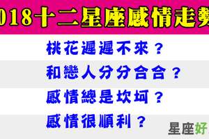 幸福還是痛苦，十二星座「2018年」的愛情走勢會如何！