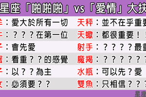 「身心都契合，感情才能長長久久！」12星座「性」vs「愛」如何抉擇！