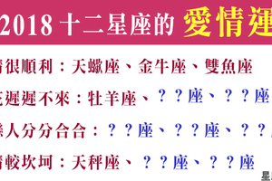 今年有沒有辦法讓月老照顧一下！2018年十二星座的感情運是否順利！