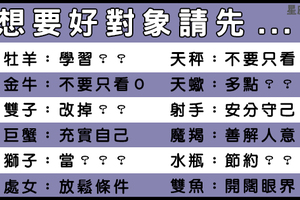 一聲忠告！奉勸十二星座女想「找到好男人」必須這樣做！天上是不會掉禮物下來的！