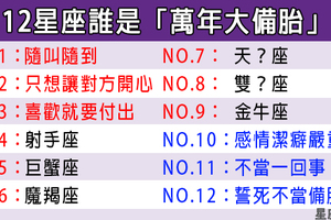 「是委曲求全還是心甘情願」你還有多少感情可以浪費！揭露12星座對於「當備胎」的看法！