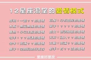 「想像童話故事一樣，有個真心愛我的好男人！」12星座渴望哪種愛情呢！