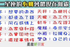 不擇手段的樣子，十二星座會在什麼事情上用盡心機！