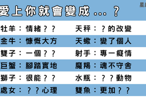 談了戀愛變一個人，十二星座墜入愛河的樣子太可愛！你一定沒看過！