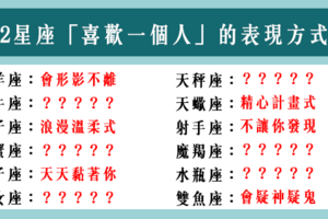 「我就是這樣的喜歡你」！12星座「喜歡一個人」的表現方式！