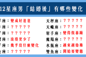 「嫁對人，才會幸福」！12星座男「結婚後」對妳會有什麼影響！