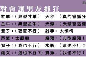 保證！十二星座女做這件事會一秒惹毛男友！天秤座的我真的不行！