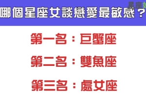 十二星座女在戀愛中的敏感指數，男友們講話要小心點了！