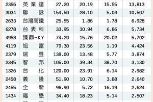 15檔8月績優生 法人抬愛