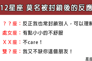 「突然看不到他的貼文！」12星座對於被朋友「封鎖」的反應！