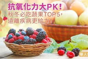 抗氧化力大PK！秋冬必吃蔬果TOP 5，遠離疾病更給力！