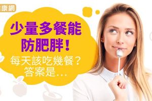 少量多餐能防肥胖！每天該吃幾餐？答案是…