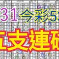 今彩539  5/31 自創版路 五支連碰 上期中16.29 供您參考 !