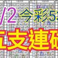 8/2 今彩539 自創版路 8/1中05.29 五支連碰 供您參考 !