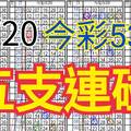 9/20 今彩539 自創版路  五支連碰 供您參考 !