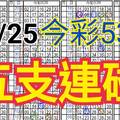 10/25 今彩539 自創版路  五支連碰 供您參考 !