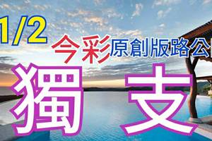 1/2 今彩539 原創版路分享 精選獨支 獨占鰲頭拚中獎 ! !