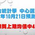 六合大數據統計學中心選牌法2017年10月21日預測分析 上期小中4顆趨勢反轉向上