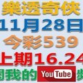 樂透奇俠-11月29日今彩539號碼預測-上期中16.24