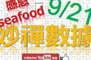 六合彩大數據 9月21日 3支 妙禪數據 感恩seafood 讚嘆seafood 版路