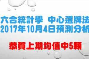 六合彩中心選牌法10月4日預測分析 恭賀上期仍小中5顆