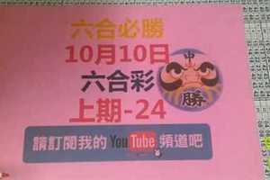 六合必勝-上期24-10月10日六合彩號碼版路2版