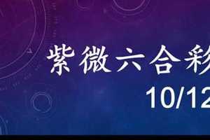 紫微六合彩 10月12日 順6合值版路 準7進8