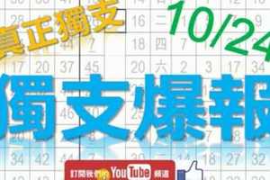 10月24日 六合彩爆報 獨支爆報 真正獨支 版路