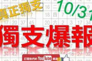 10月31日 六合彩爆報 獨支爆報 真正獨支 版路