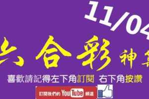 [六合彩神算] 11月4日 3支 單號定位 雙號 拖牌