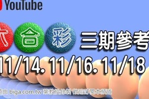 2017/11/14,11/16,11/18 六合彩 mark six：適用三期之號碼規律