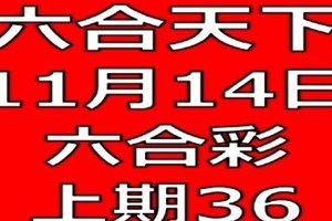 六合天下-上期中36]-11月14日六合彩號碼預測