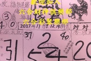 2017/11/14香港六合彩參考用全分享5