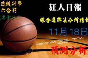 狂人日報 六合彩綜合分析選牌法2017年11月18日準時開球