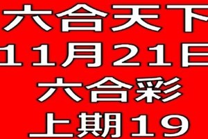 六合天下-11月21日六合彩號碼預測-上期19