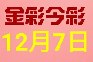 $金彩今彩$ 今彩539--12月7日連續版路號碼揭密