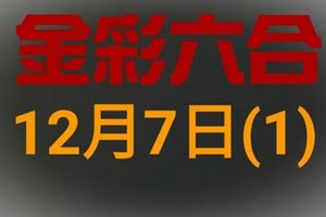 ◆金彩六合◆六合彩 12月7日連開孤支版路 （1）