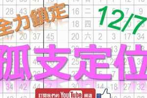 12月7日 六合彩研究院 孤支定位 全力鎖定 版路