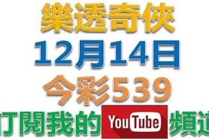 樂透奇俠-12月14日今彩539號碼預測