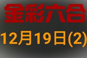 ◆金彩六合◆六合彩 12月19日連開孤支版路 （2）