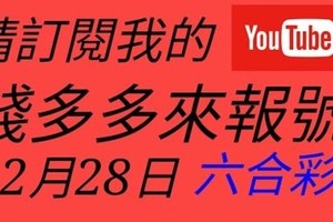 錢多多來報號-2017/12/28(四)六合彩 心靈報號