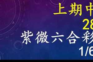 紫微六合彩 1月6日 上期中28 單號定位,雙號拖牌版路獨家大公開