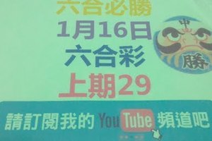 六合必勝-上期29-1月16日六合彩號碼版路2版