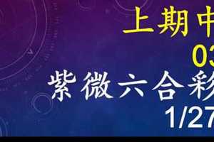 紫微六合彩 1月27日 上期中03 單號定位,雙號拖牌版路獨家大公開